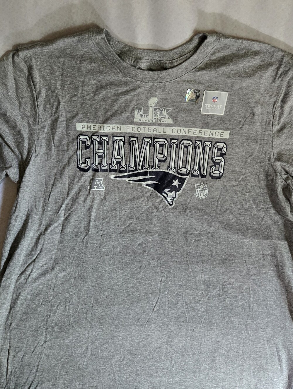 Nike New England Patriots Grey 2025 Conference Champs